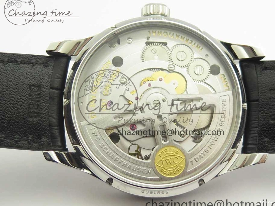 MIROTIME 0714 Popular Portuguese Flying Tourbillon SS Gray Dial 2 Sub Dials on Black Leather Strap 7159